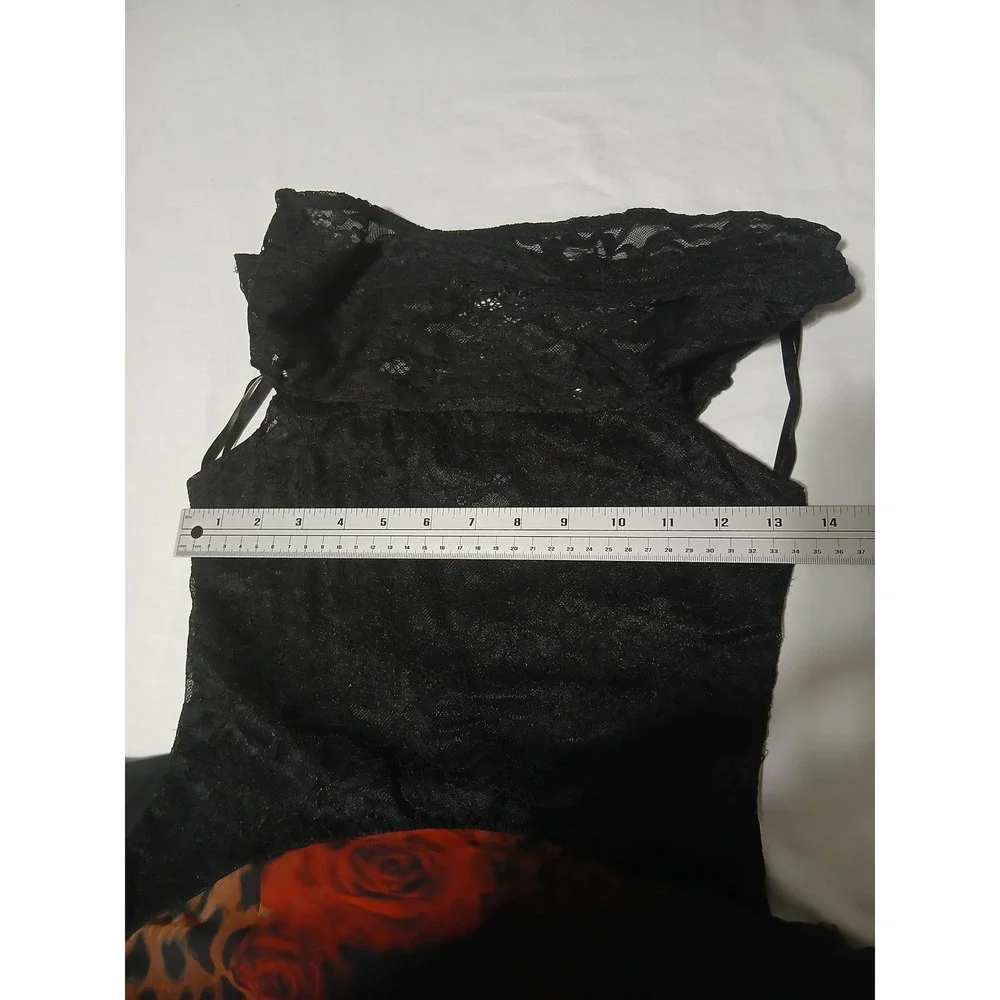 Runaway The Label Black‎ Lace Leopard Rose Off Shoulder Maxi Dress XS